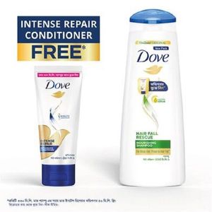 Buy Dove Hairfall Rescue Nourishing Shampoo for Weak Hair 330ml Get Intense Repair Conditioner 50ml Free